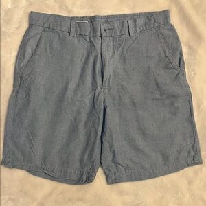 Perry Ellis Men's Light Blue Flat Front Shorts 100% Cotton